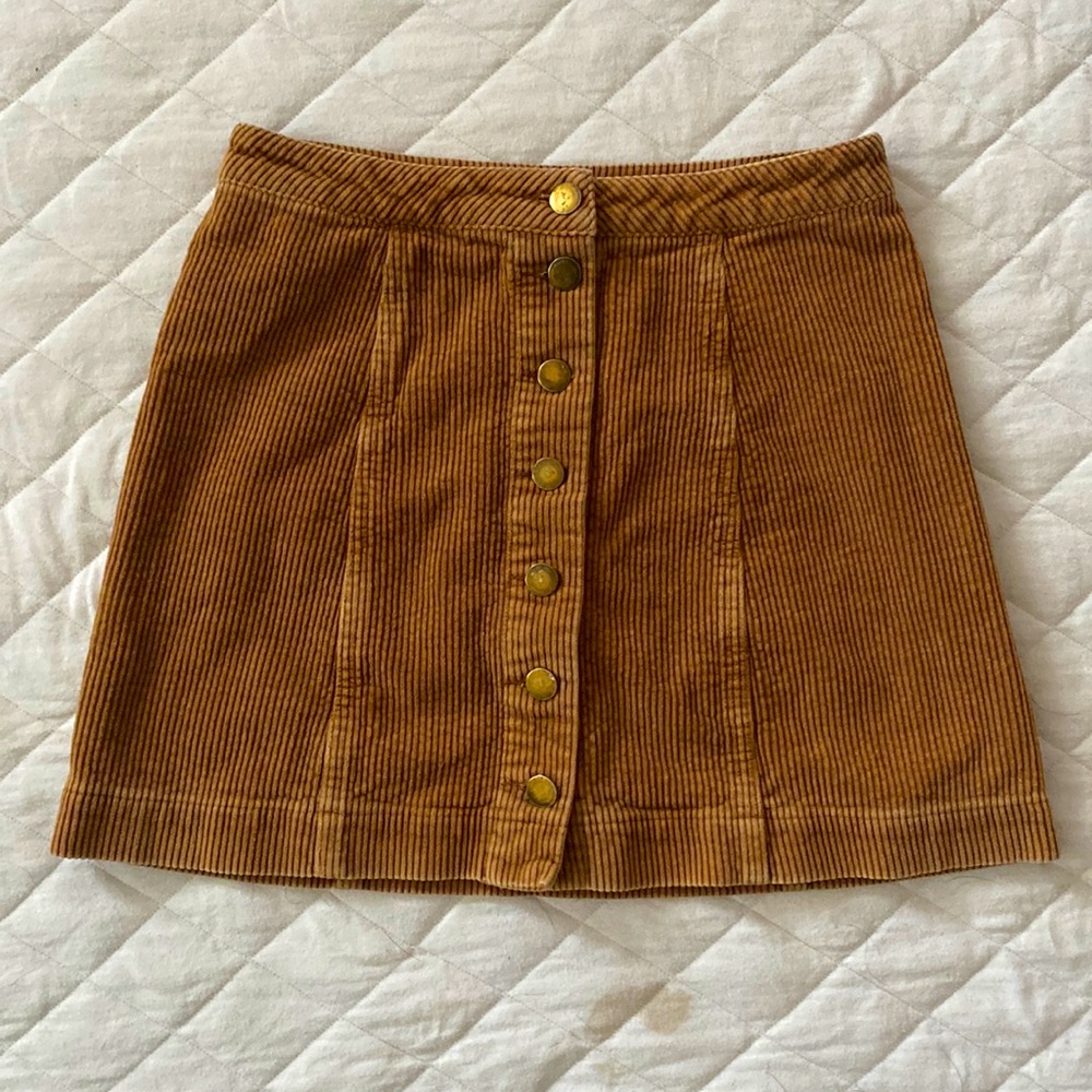 Cute Corduroy Mini Skirt US Size S